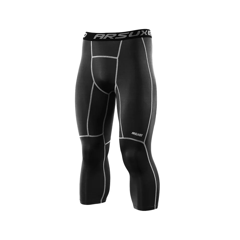 ARSUXEO Men's Compression Running Tights