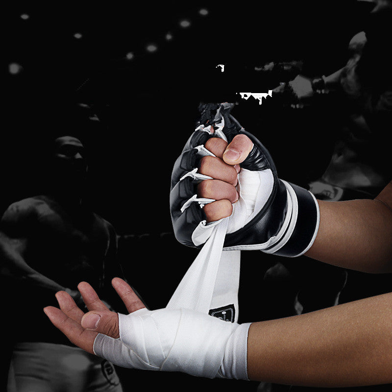 Guantes de boxeo Guantes de boxeo de entrenamiento de medio dedo