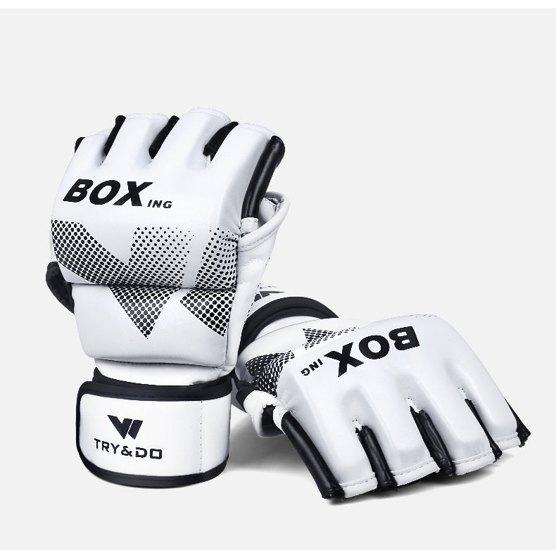 Guantes de boxeo Guantes de boxeo de entrenamiento de medio dedo