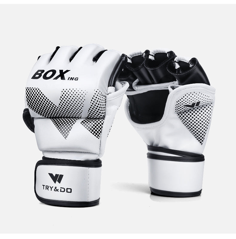 Guantes de boxeo Guantes de boxeo de entrenamiento de medio dedo