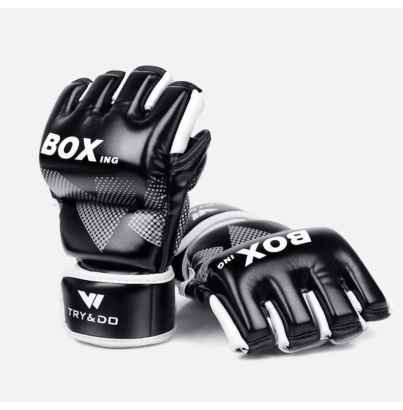 Guantes de boxeo Guantes de boxeo de entrenamiento de medio dedo