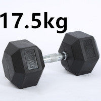 Mancuerna fija hexagonal de goma para fitness