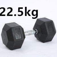 Mancuerna fija hexagonal de goma para fitness