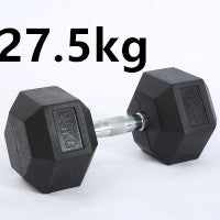 Mancuerna fija hexagonal de goma para fitness