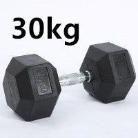 Mancuerna fija hexagonal de goma para fitness