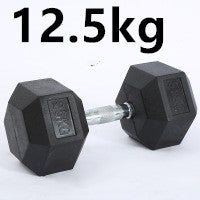 Mancuerna fija hexagonal de goma para fitness