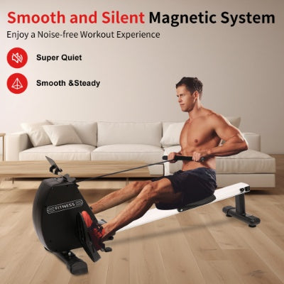 Máquina de remo plegable con capacidad de peso de 264 libras para gimnasio en casa