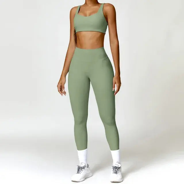 Traje de yoga de 2 piezas para mujer