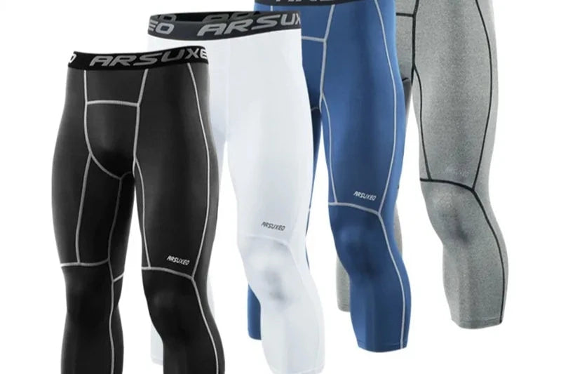 ARSUXEO Men's Compression Running Tights