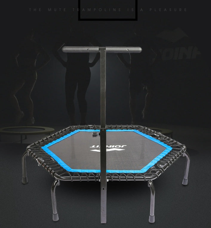 Trampolín para casa, gimnasio para mujeres y hombres, con pasamanos