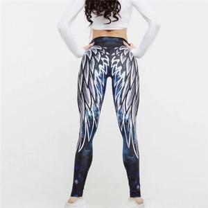 Leggings con estampado de alas para mujer