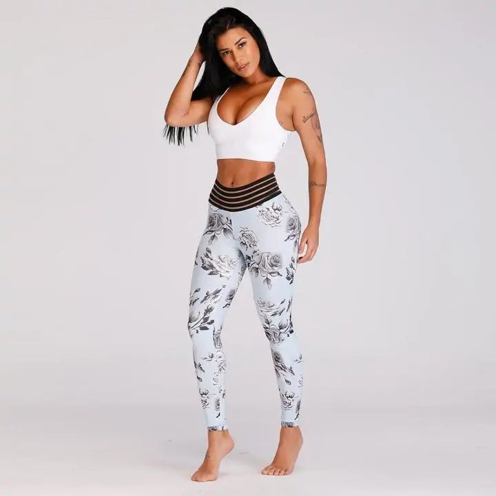 Illumino360Fitness Floral Pocket Push Up Leggings