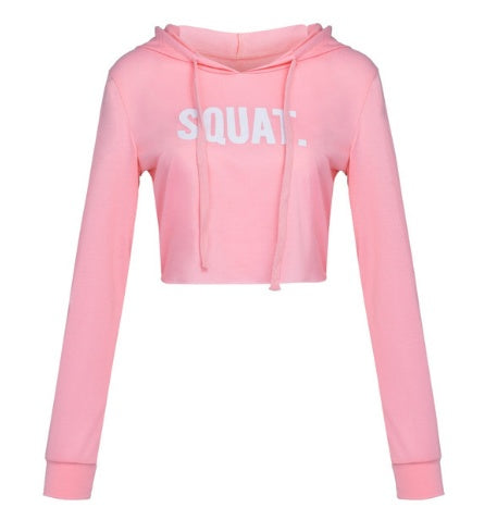 Illumino360Fitness Women's Active Hoodies Long Sleeve Crop Top
