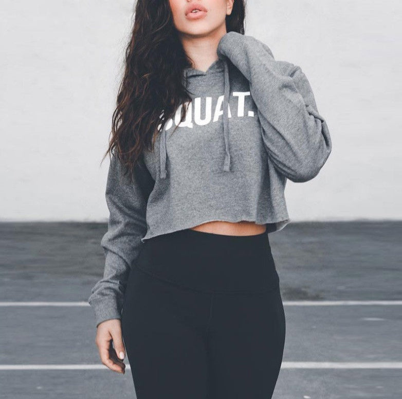 Illumino360Fitness Women's Active Hoodies Long Sleeve Crop Top