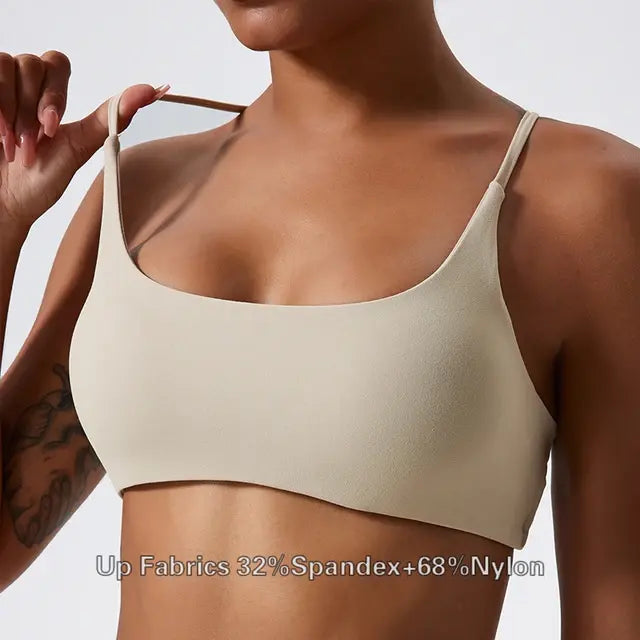 Yoga Bra with Cross-Back Design