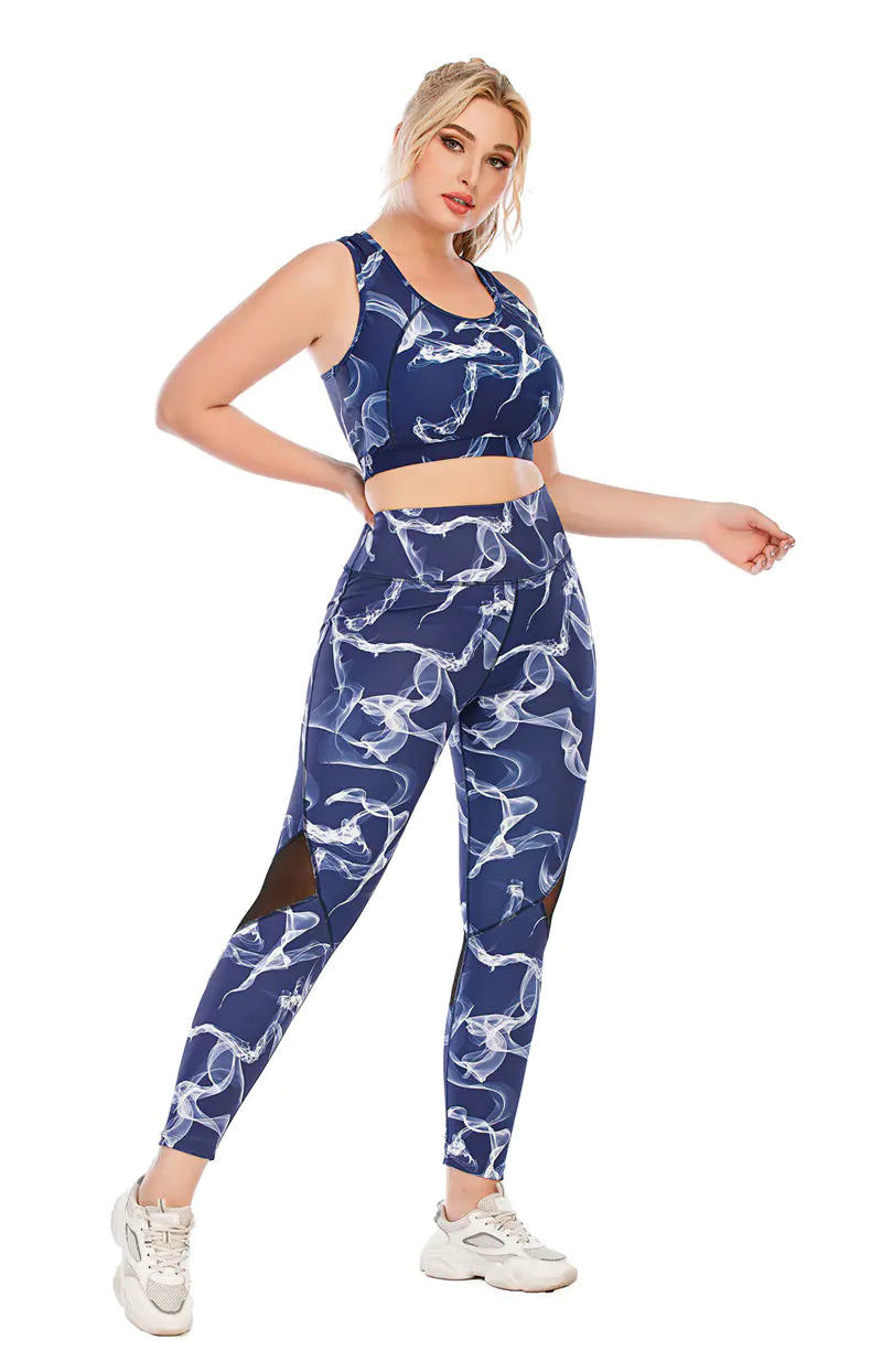 Plus Size Women's Sportswear Yoga Gym Fitness Set