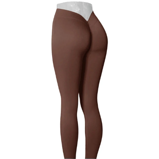 Women's Premium Nylon V Back Booty Yoga Pants