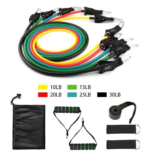 Resistance Band Tubes Stretch Training Yoga Pull Rope Home Pilates