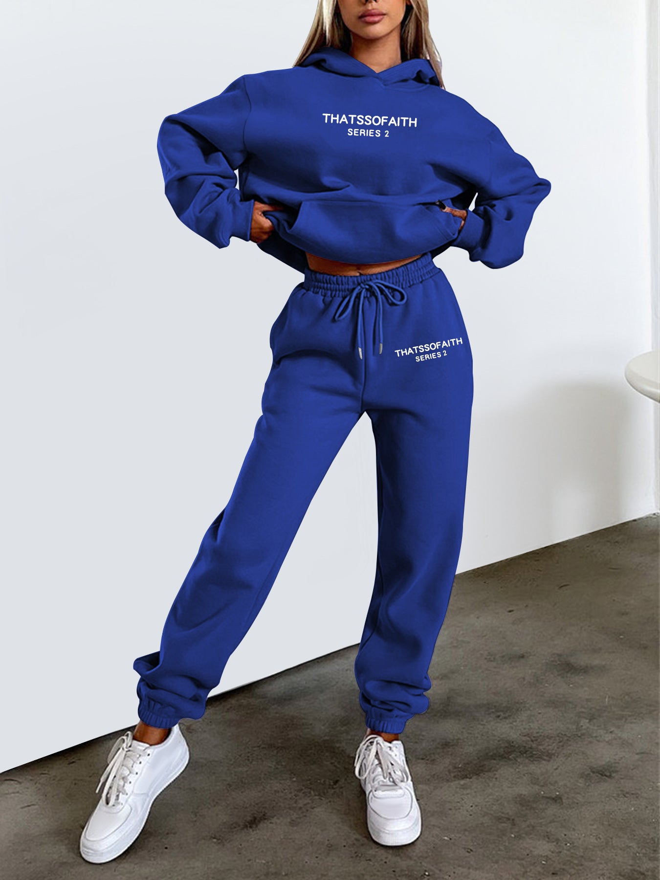 Traje de sudadera con capucha y pantalones estampados con letras para gimnasio para mujer