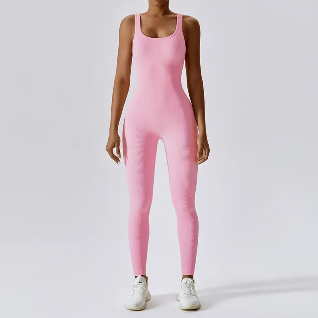 Traje de yoga de una pieza sin costuras