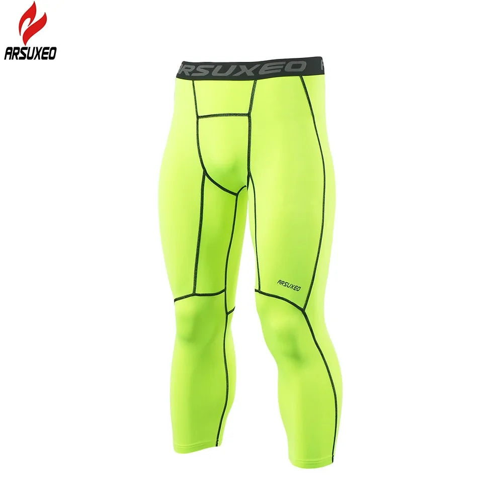 ARSUXEO Men's Compression Running Tights