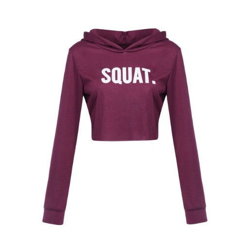 Illumino360Fitness Women's Active Hoodies Long Sleeve Crop Top