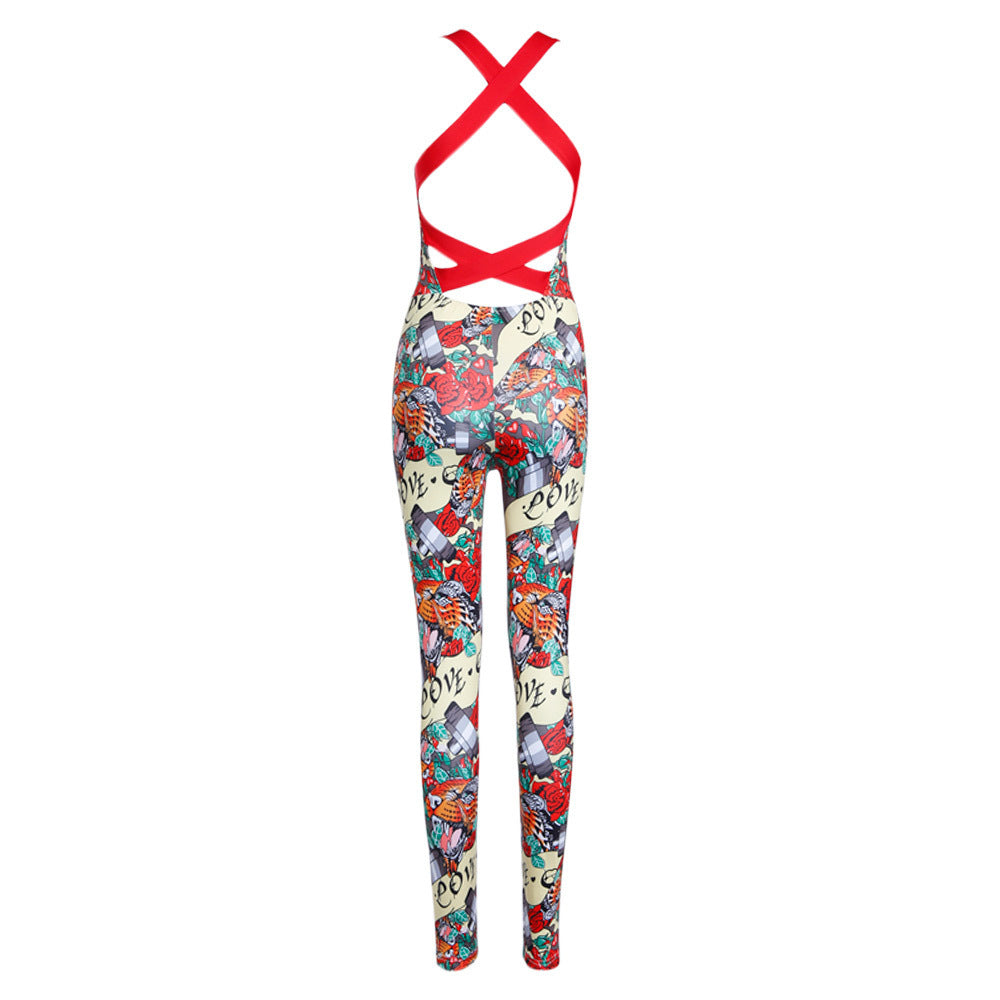 Illumino360Fitness Casual Sports Sets Printed One-piece Yoga Suit