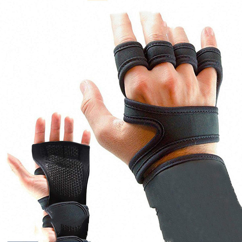 Illumino360Fitness New Half Finger Gloves Non-slip Silicone Palm Lifting Fitness Gloves
