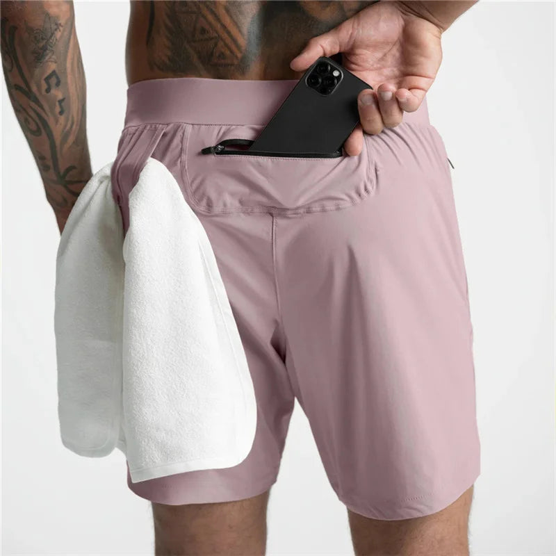 Pantalones cortos deportivos para correr para hombre
