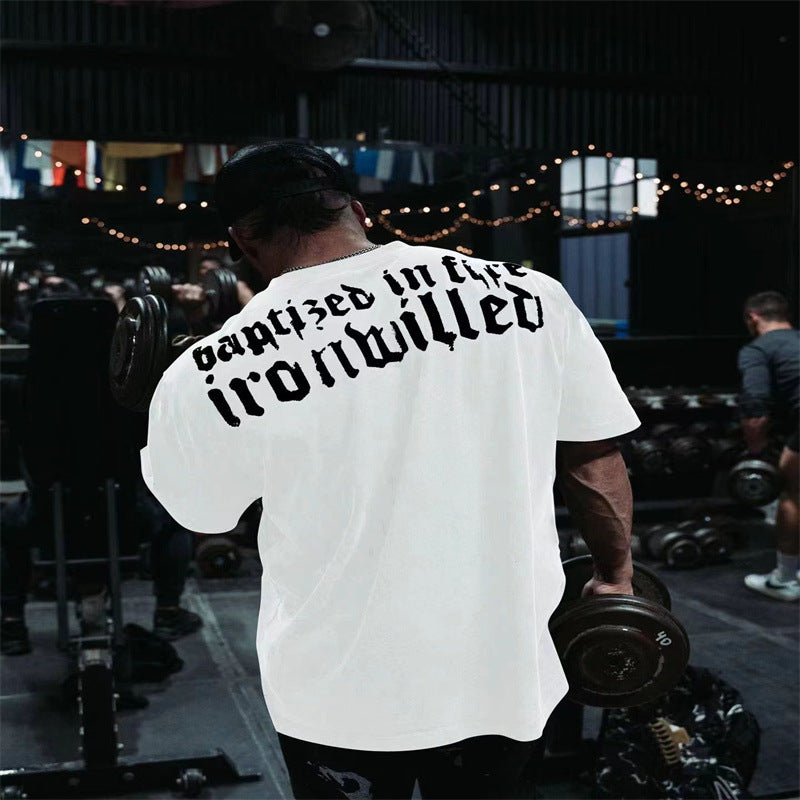 Men's Fitness Short Sleeve Loose Breathable T-shirt