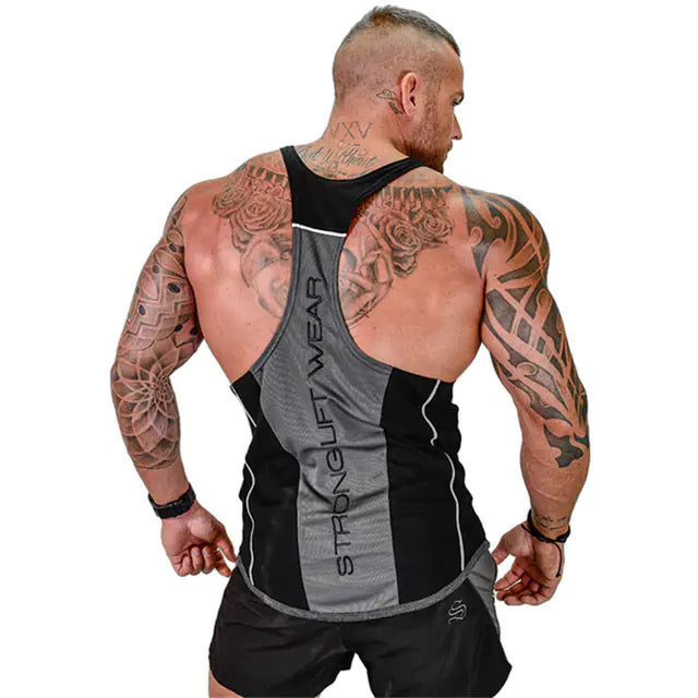 Men's Elastic Breathable Fitness Stringer for Lifting