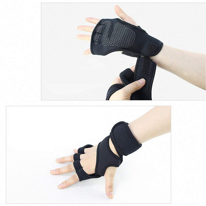 Illumino360Fitness New Half Finger Gloves Non-slip Silicone Palm Lifting Fitness Gloves