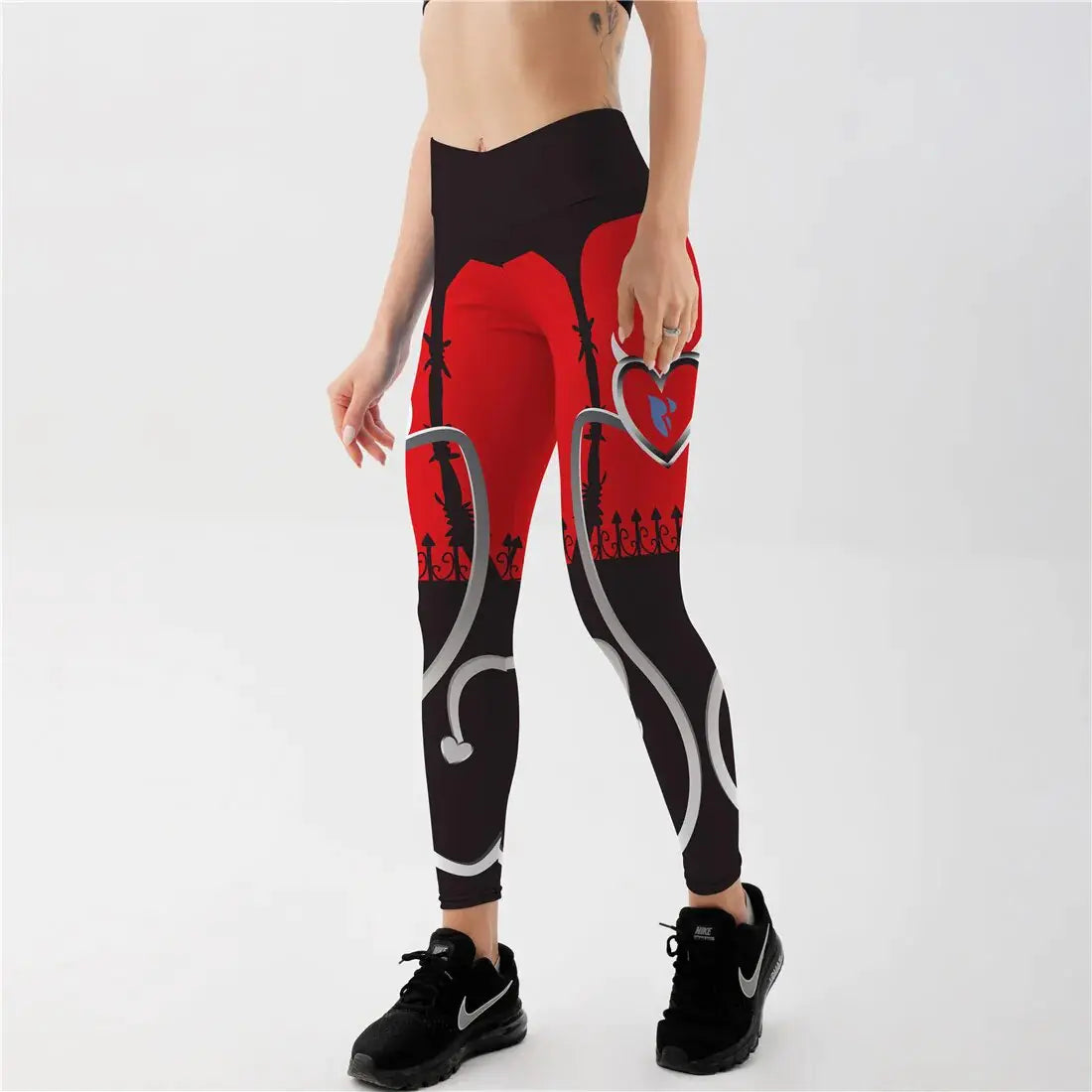 Premium Sexy Heart Print Leggings