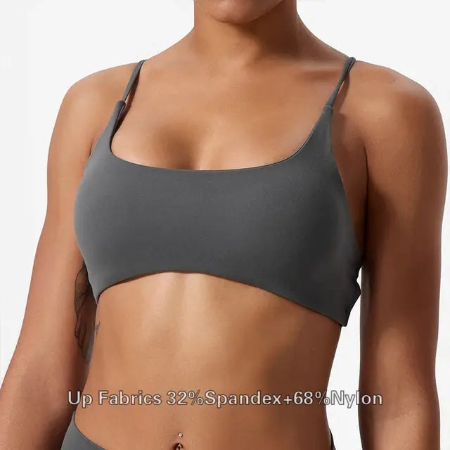 Yoga Bra with Cross-Back Design