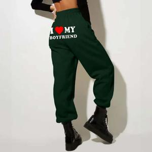 Printed " I Love my Boyfriend" Sweatpants