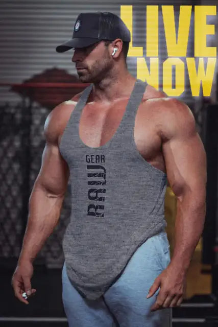 Men's Sleeveless Cotton Gym Tank Tops