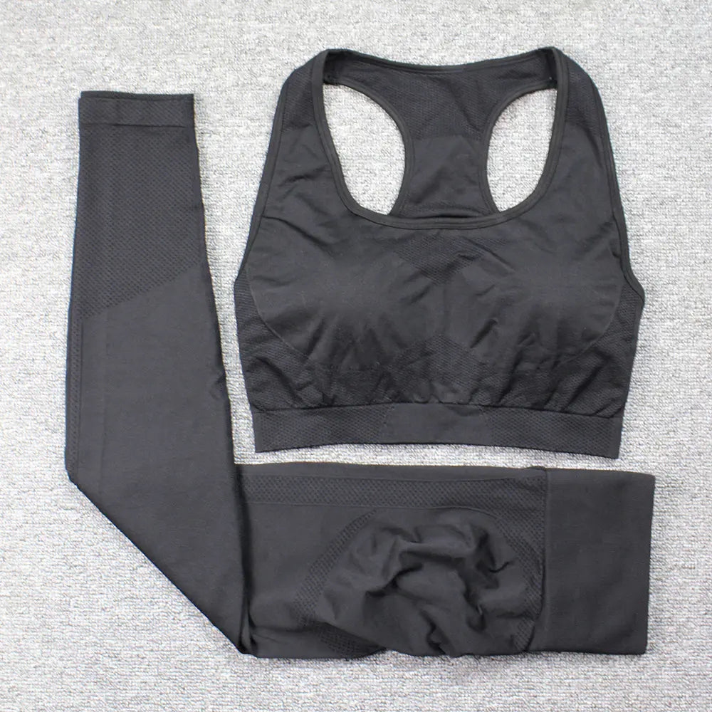 Illumino360Fitness Peach Hip Leggings and I-shaped Bra Sports Suit