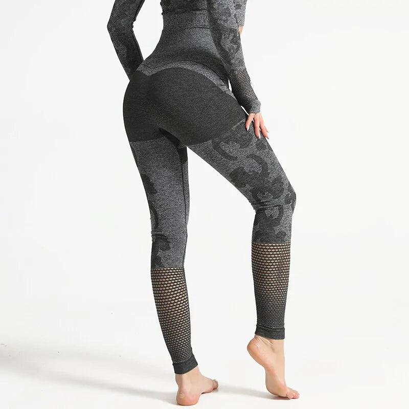 Leggings push up de malla premium