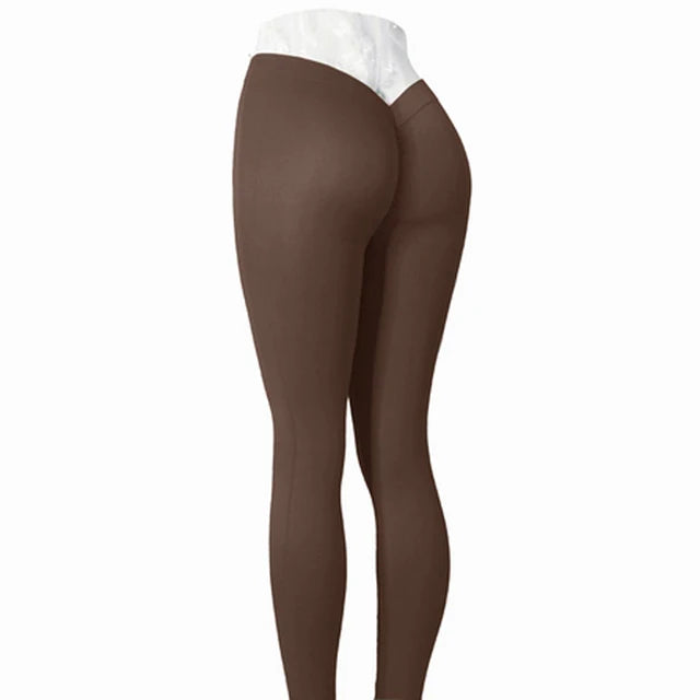 Women's Premium Nylon V Back Booty Yoga Pants