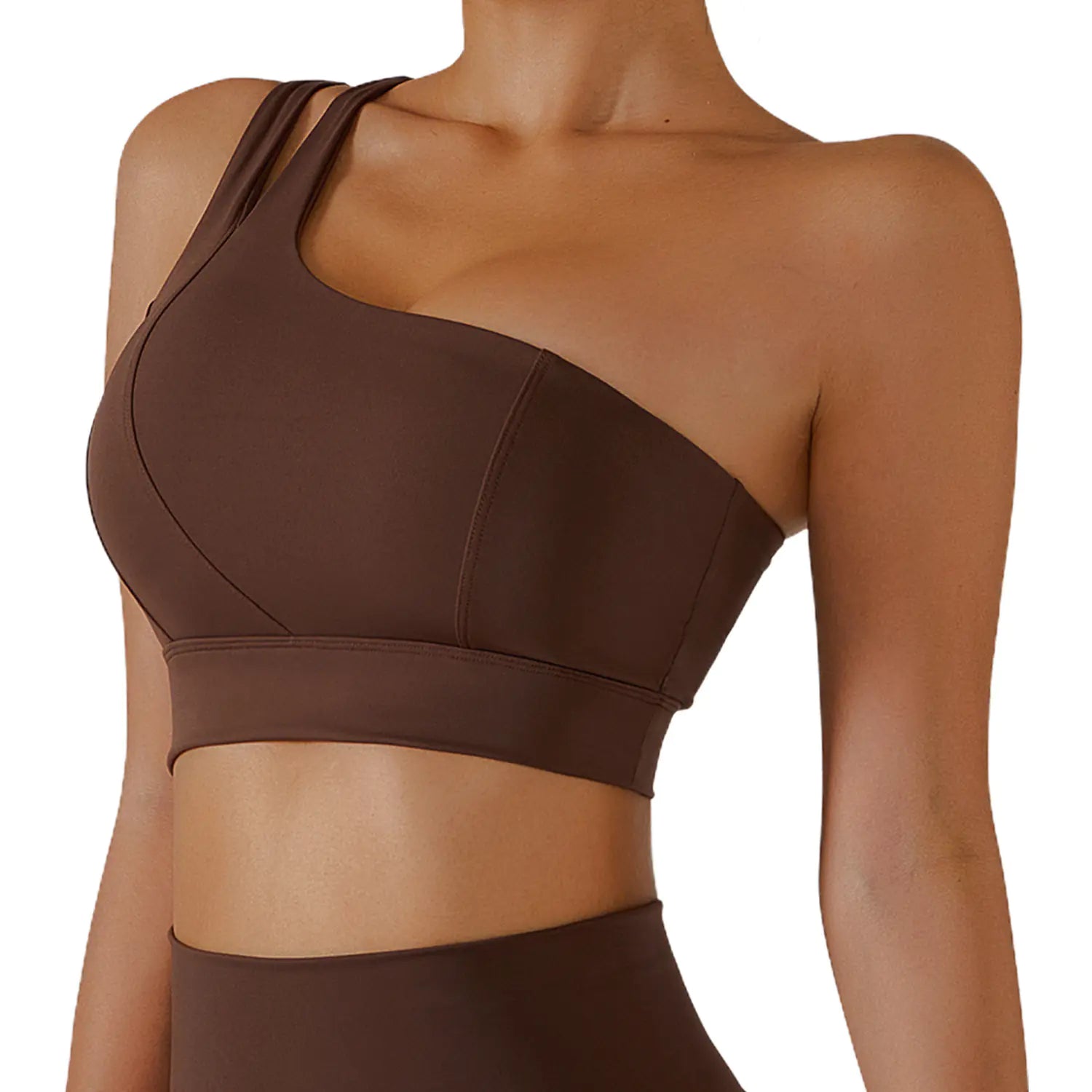 Illumino360Fitness One Shoulder Shockproof Yoga Sports Bra