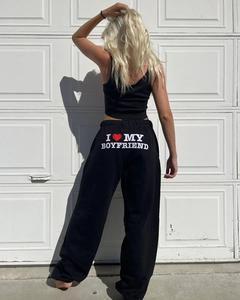 Printed " I Love my Boyfriend" Sweatpants