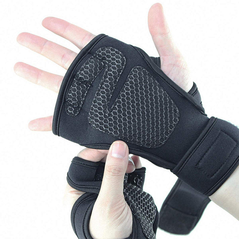 Illumino360Fitness New Half Finger Gloves Non-slip Silicone Palm Lifting Fitness Gloves