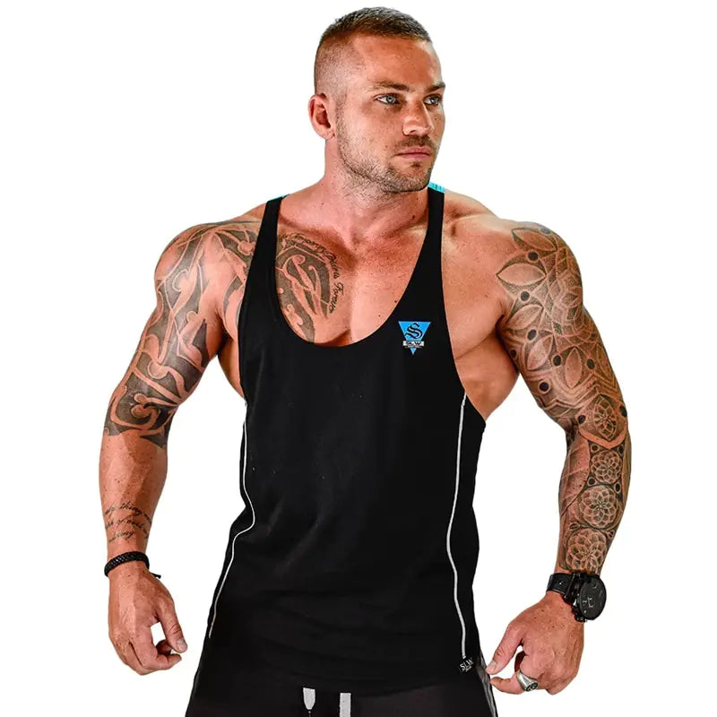 Men's Elastic Breathable Fitness Stringer for Lifting
