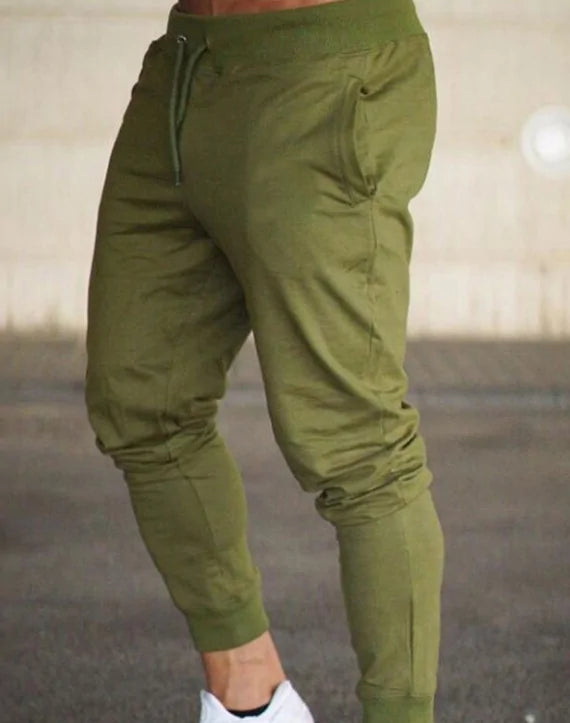 Pantalones deportivos grises para correr con músculos para hombre