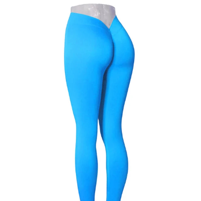 Women's Premium Nylon V Back Booty Yoga Pants