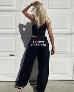 Printed " I Love my Boyfriend" Sweatpants