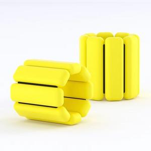 Muñequera y tobillo ajustables con peso para fitness.
