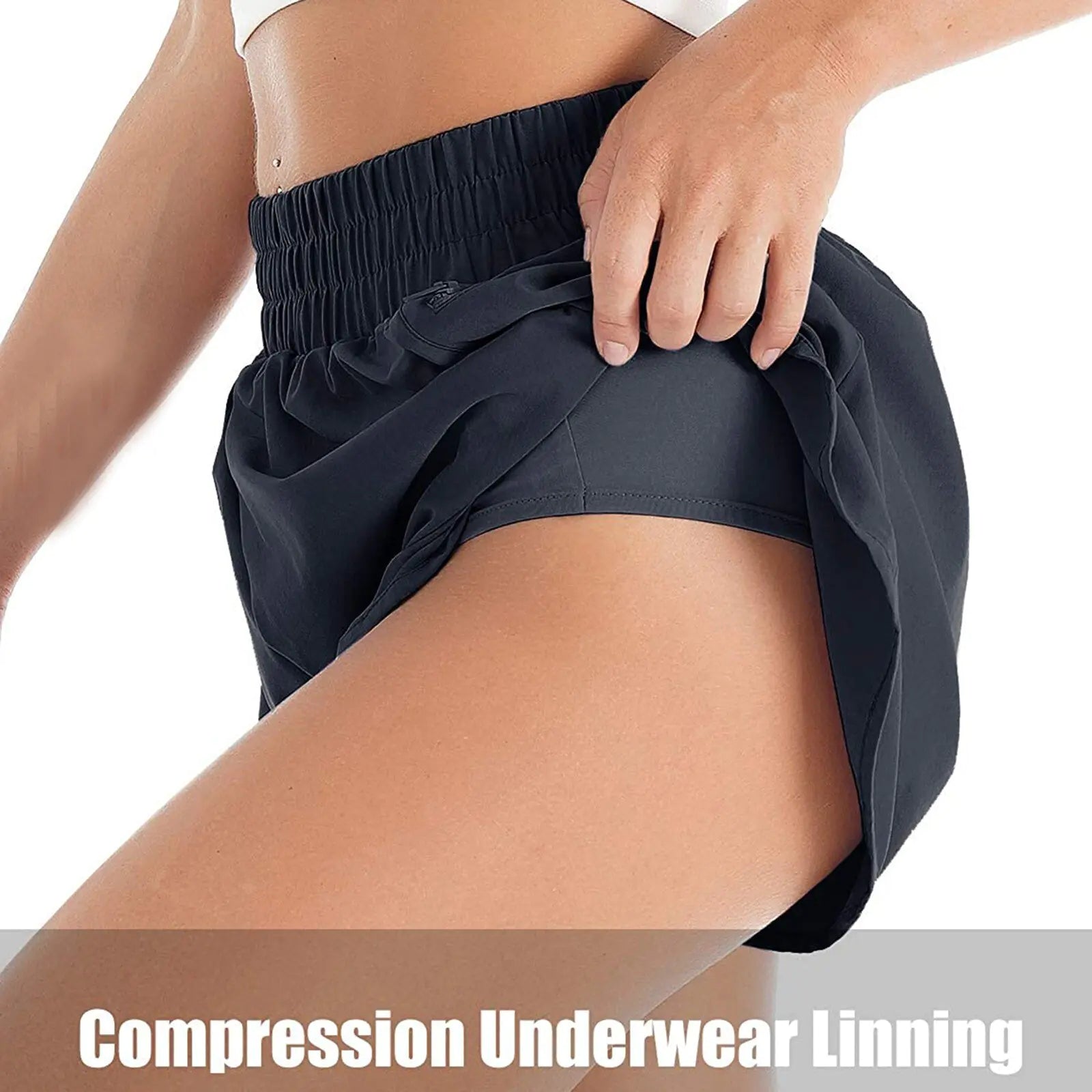 Pantalones cortos de entrenamiento transpirables para mujer