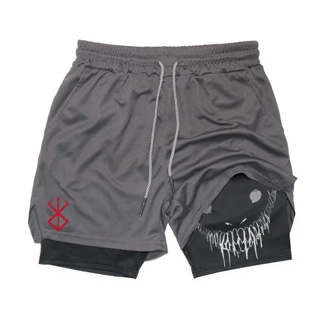 Pantalones cortos de running 2 en 1 para hombre