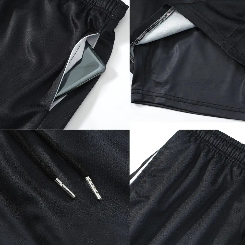 Pantalones cortos deportivos negros de anime